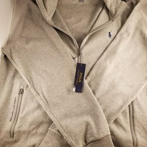 Authentic Mens Polo Zip up Athletic Jacket